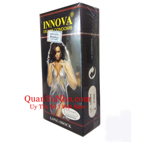 bao cao su innova long shock đen