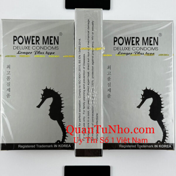 bao cao su kéo dài thời gian powermen cá ngựa bạc