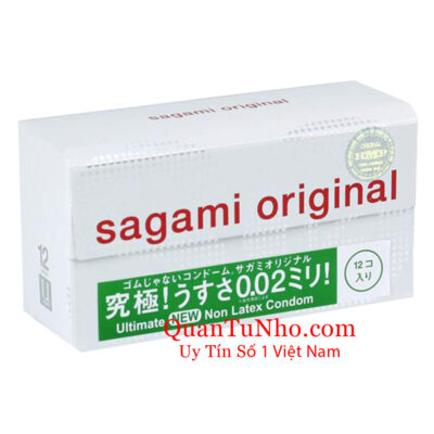 bao cao su sagami 0.02 mm hộp 12 cái