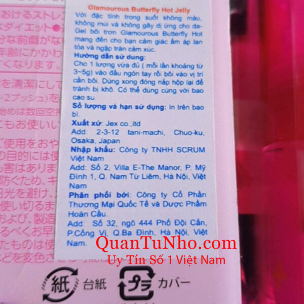 gel bôi trơn khi quan hệ jex butterfly hot jelly