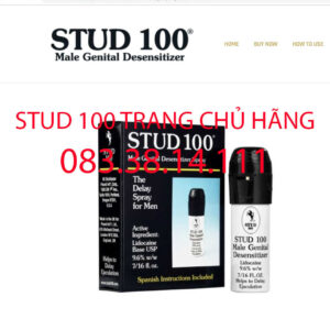 Thuốc xịt Stud 100 trên trang chủ của hãng