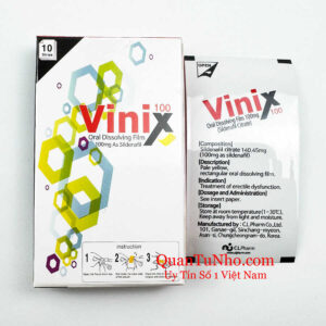 Tem Ngậm Vinix 100mg – Tăng Cường Dương Kéo Dài Thời Gian Hàng Đầu Hàn Quốc - Hộp 10 tem tặng 1 tem + Freeship