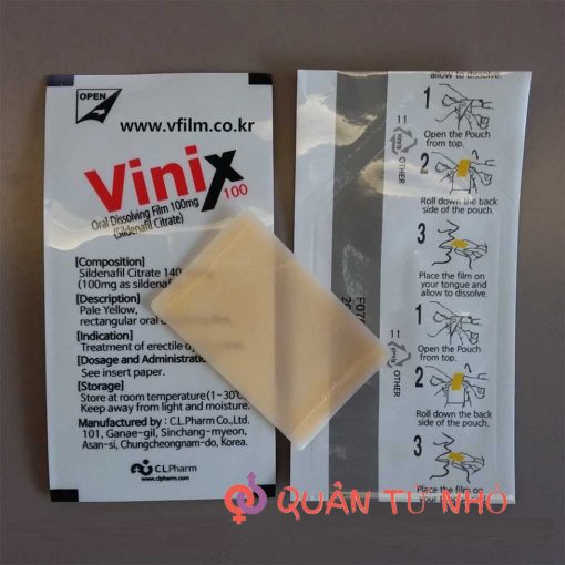 Tem ngậm Vinix 100 mg Hàn Quốc