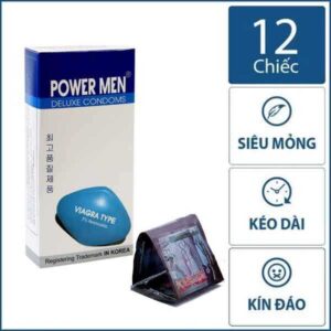 bao cao su siêu mỏng kéo dài thời gian power men Viagra 2