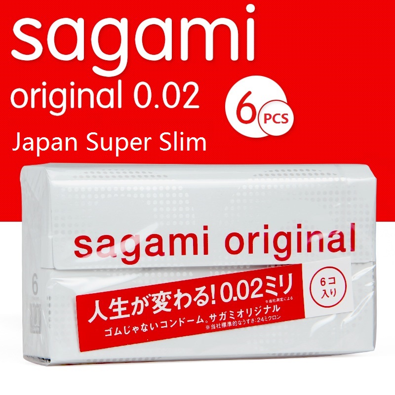 Bao cao su Sagami 0.02 hộp 6 cái chính hãng Nhật Bản
