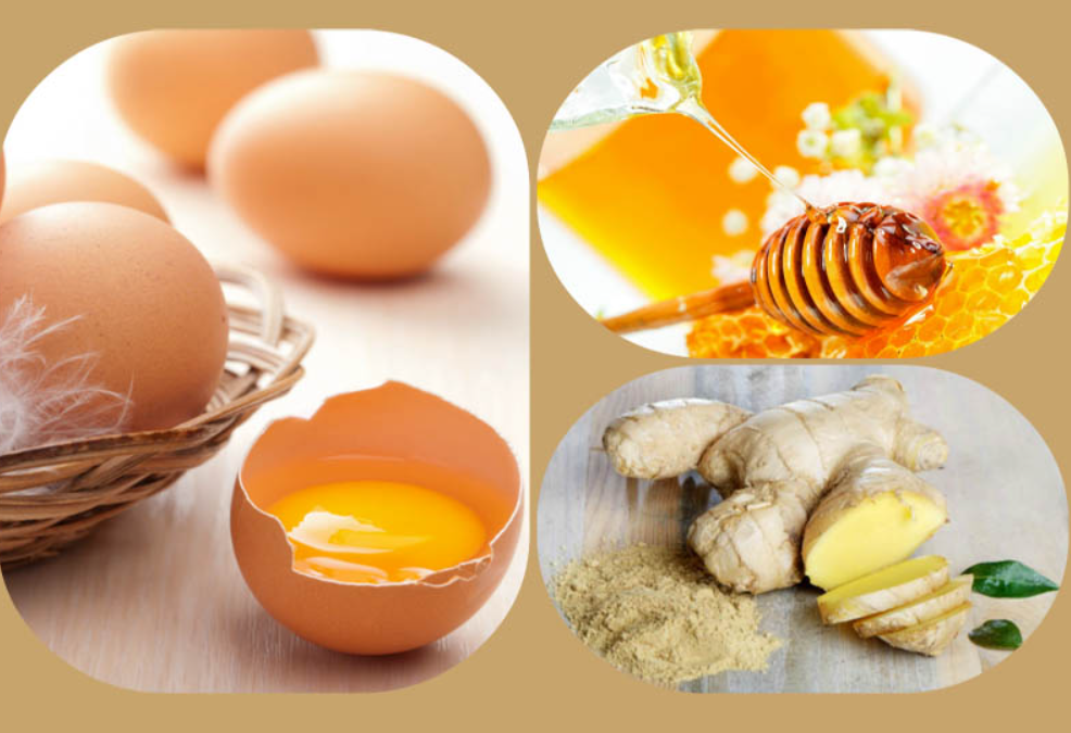 trứng gà kết hợp với gừng tươi và mật ong, bí kíp tăng cường sinh lý nam giới hiệu quả