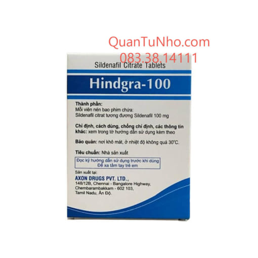 Mặt sau thuốc Hindgra 100