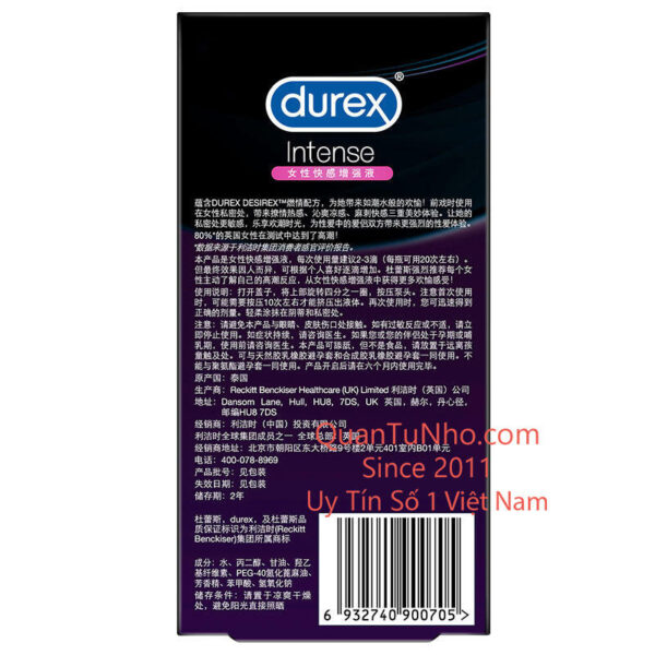 gel kích dục nữ Durex Intense