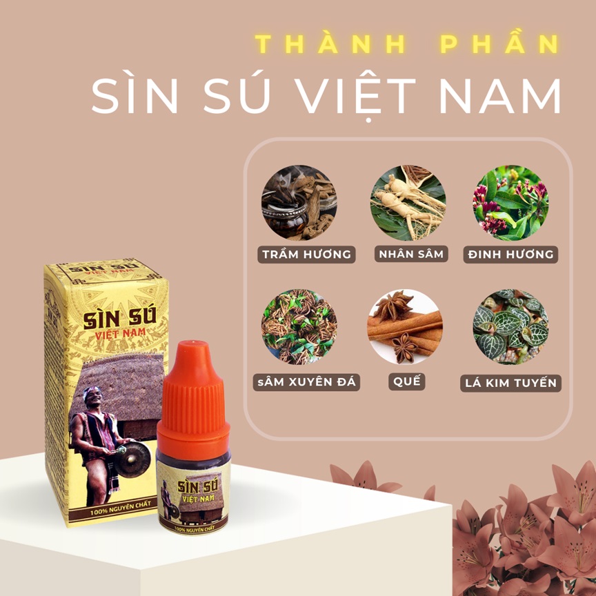 thành phần sìn sú dạng nước 