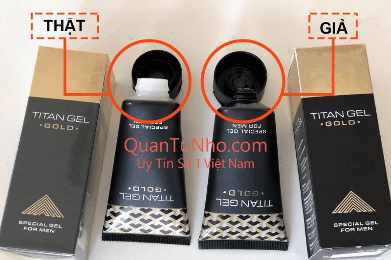 gel titan thật và giả