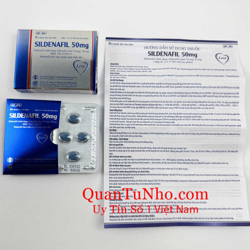 Hướng dẫn sử dụng thuốc Sidenafil 50mg