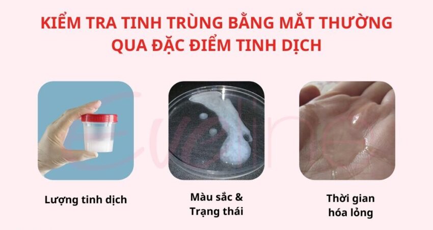 kiểm tra tinh trùng bằng mắt thường