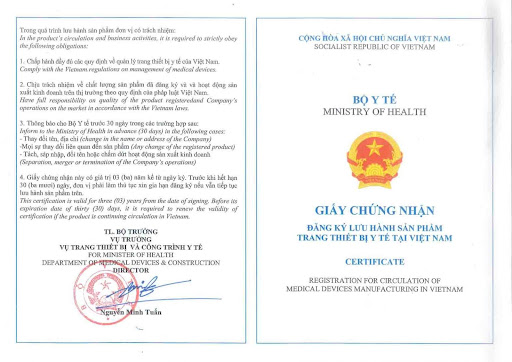Sự cấp phép của Bộ Y tế